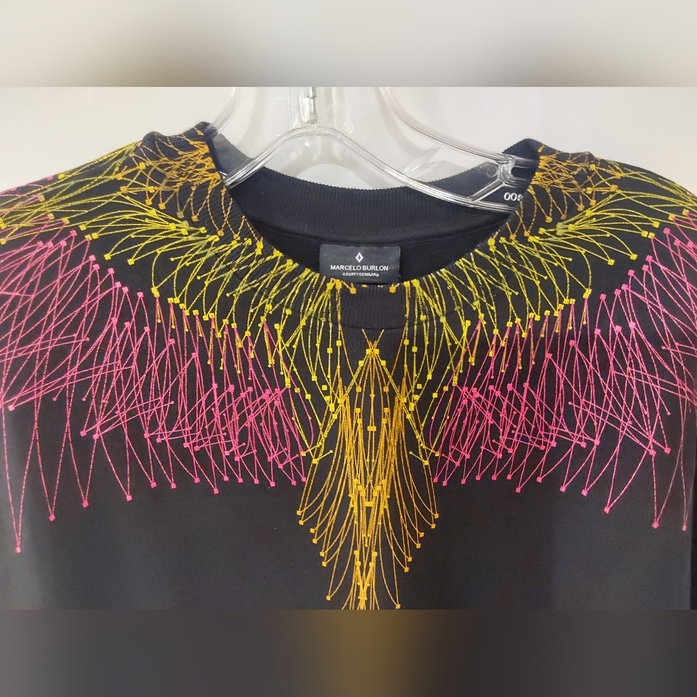 Marcelo Burlon Black Crewneck Sweatshirt XS - Picture 7 of 14